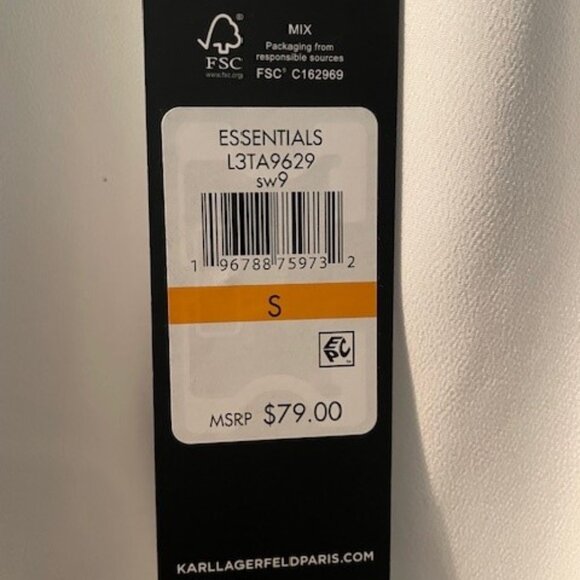 Karl Lagerfeld Paris Women's Epaulette Button up Shirt - Soft White - Picture 8 of 11